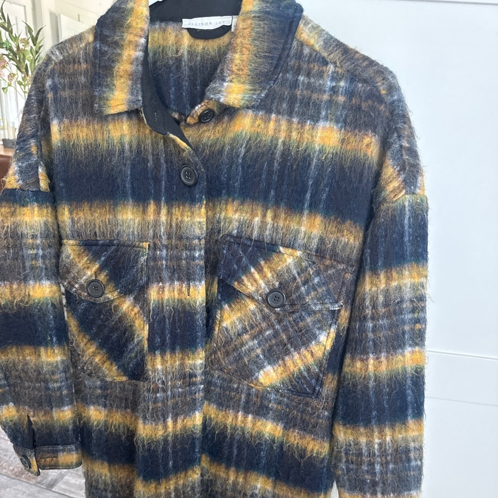 Blue and gold long jacket